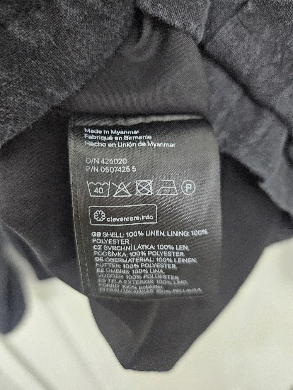 H&M Black Washed Bomber Jacket